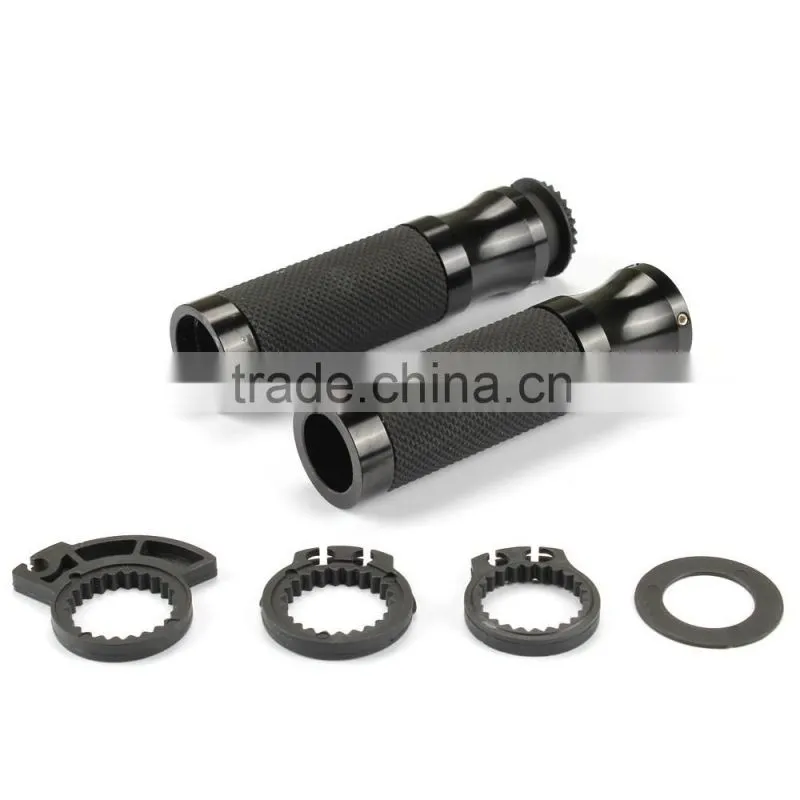 Soto Racing - 22mm Universal Motorcycle CNC Handle bar / Handlebar Grips leather and aluminum Material
