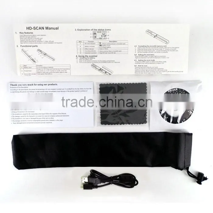 film scanner 2014 new design handheld A4 document scanner wireless pen scanner WT-TSN425