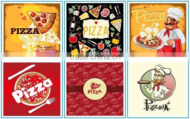 Recycled material Kraft Paper pizza box with beautiful design