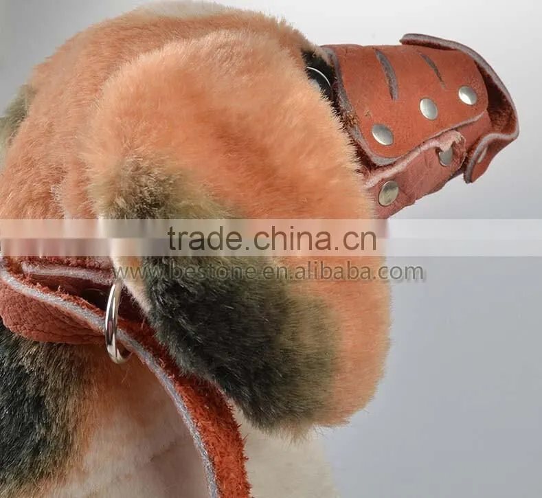 Pure Leather Pet Dog Toe Clip Mask