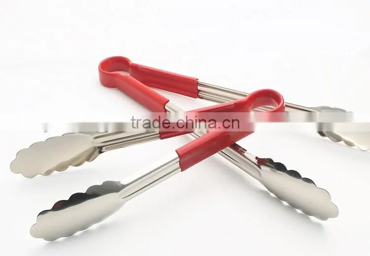 9"&10" kitchen utensils stainless steel food tong