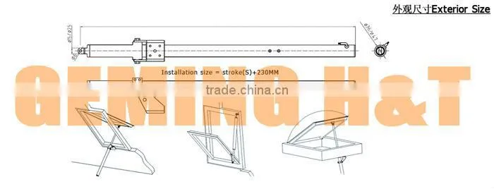 mini electric linear actuators, Electric windows machine