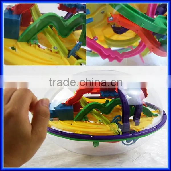 High quality plastic children intellect 3D puzzle maze ball/educational puzzle toy