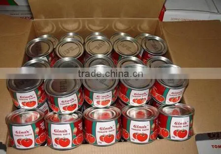 Canned foods wholesale,70G-3000G canned tomato paste, Brix: 28-30%