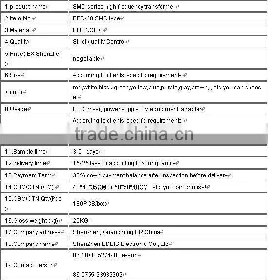 Customize SMD Transformer /Electronic Transformer