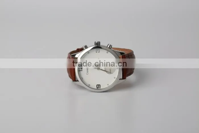 High-grade genuine leather quartz smart watch with sleep monitor , heart rate monitor