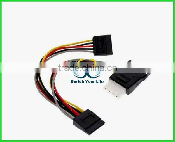 8 Inch Long for SATA 15-Pin Male to Female Power Extension Cable 15-F to 15-M