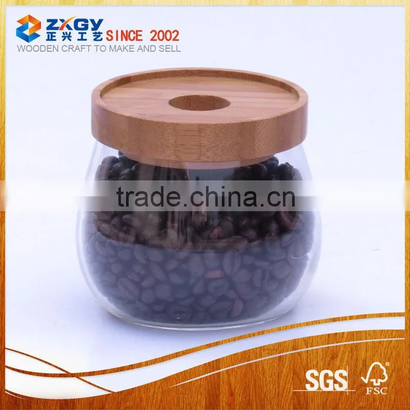 Best quality jar wooden bamboo lid for soy candles