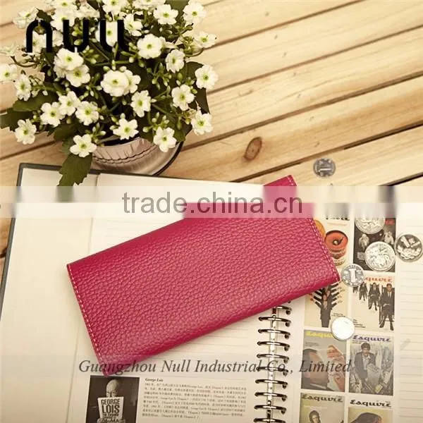 Beautiful style elegance ladies red clutch bifold purse in China
