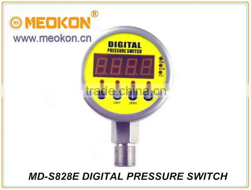 MD-S828E Radial direction mounting high precision Water, Oil, Gas Intelligent Digital Pressure Switch