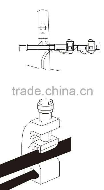 Fire Resistant Insulated Fasten Clamp/Low voltage Cable Connector Fasten Clamp/Aluminum-Alloy Insulated Fasten Clamp Manufacture