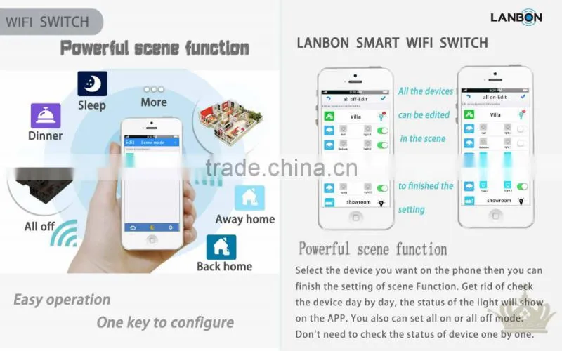 Lanbon latest smart wifi socket remote control via mobile phone