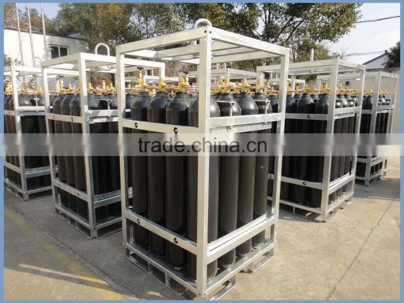 High Pressure Gas Cylinder Bundled Industry Gas Cylinder Racks with DNV/TPED certificate
