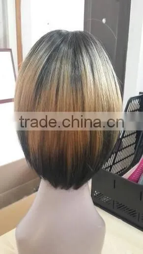 hot sale short bob style ombre wig high temperature resistant japanese fiber synthetic bob wig