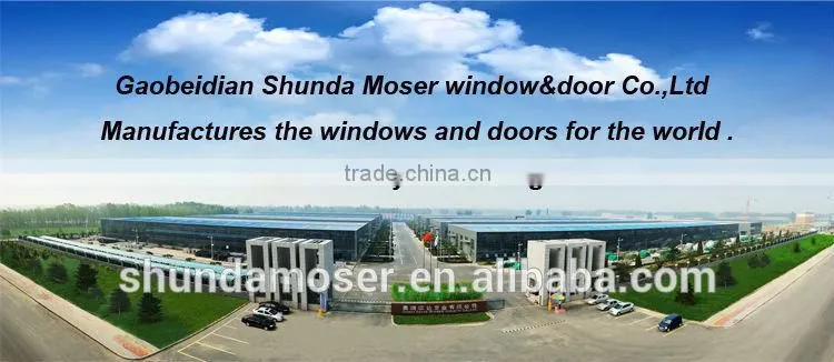thermal break heat insulation aluminum double glazed white color window