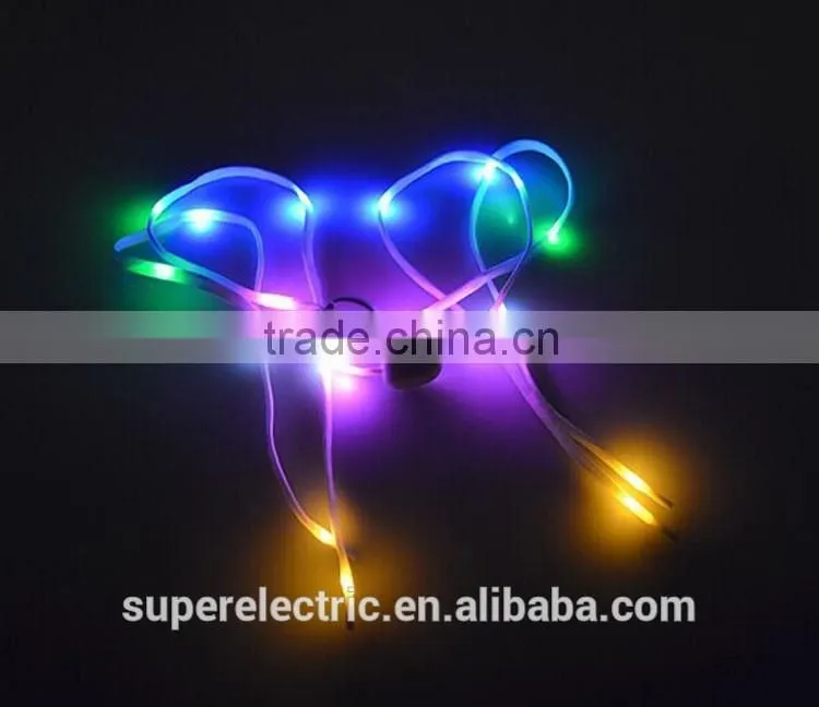 High quality wholesale customized design light up led shoelace