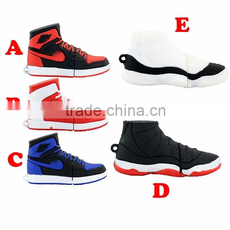 free sample silicone sneakers shoes usb flash drive, NBA star shoes shape U disk new products 2016