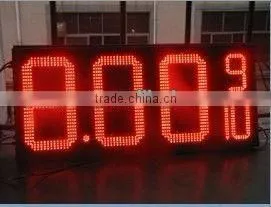 green outdoor led gas price station display