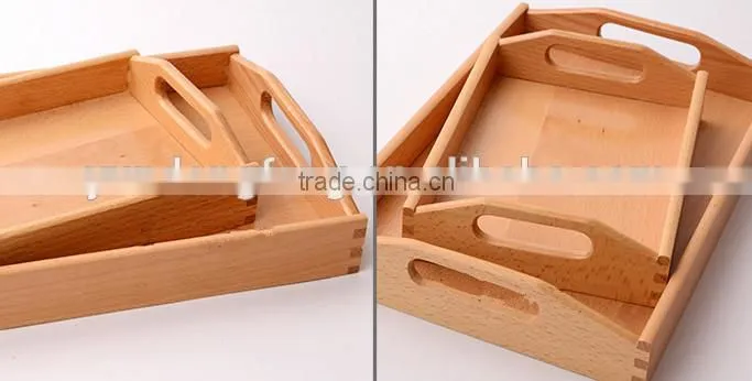 new design wood trays with handle