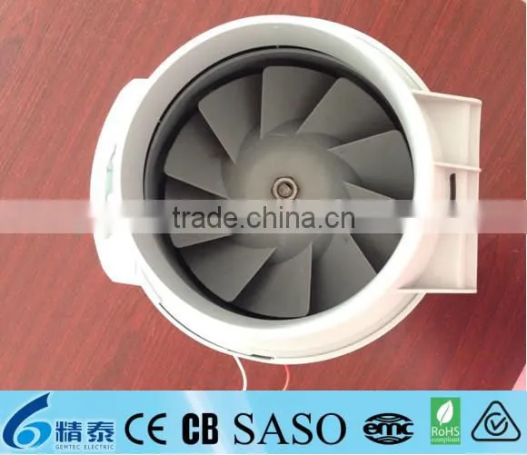 Ball Bearing Motor Plastic Mix-Flow Inline Duct Fan