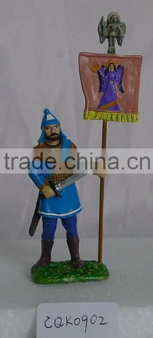 Metal Painting Knight Armor, Colored Soldier Figurines, Painted Warrior