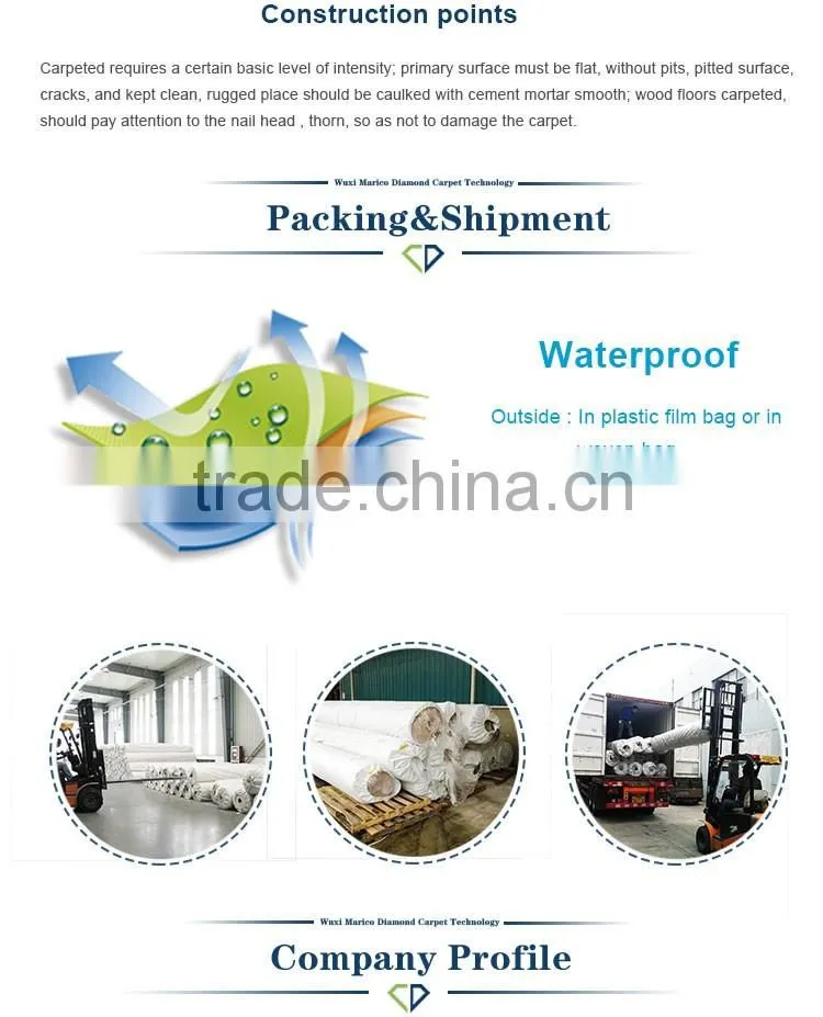 High-Low Loop Piles Environment Non-Toxic Carpet
