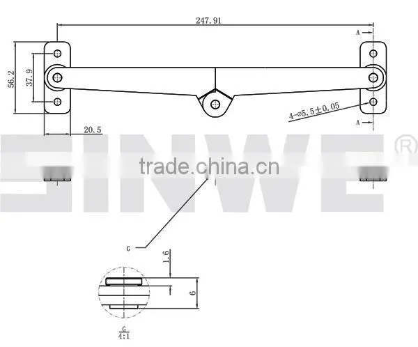 chrome or Nickel plated steel stopper for door of cabinet