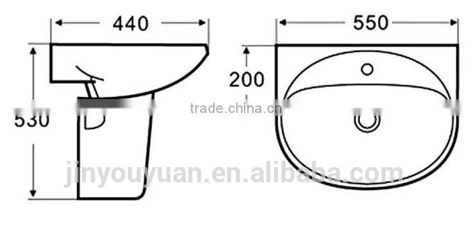 Y025 Bathroom Ceramic Hand Wash Small Size Laboratory Basins Prices