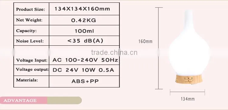 porcelain aroma diffuser/aromatic diffuser with 7color lamps
