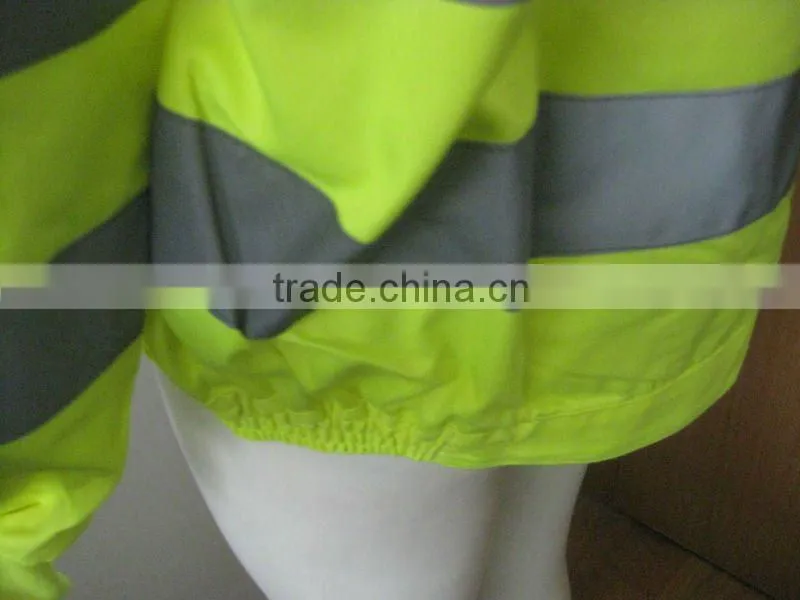 fluorescent yellow reflective safety jacket
