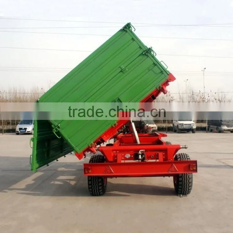 Hot selling 7CX-5T 5 Ton Side Tipping Farm trailer with CE certificate