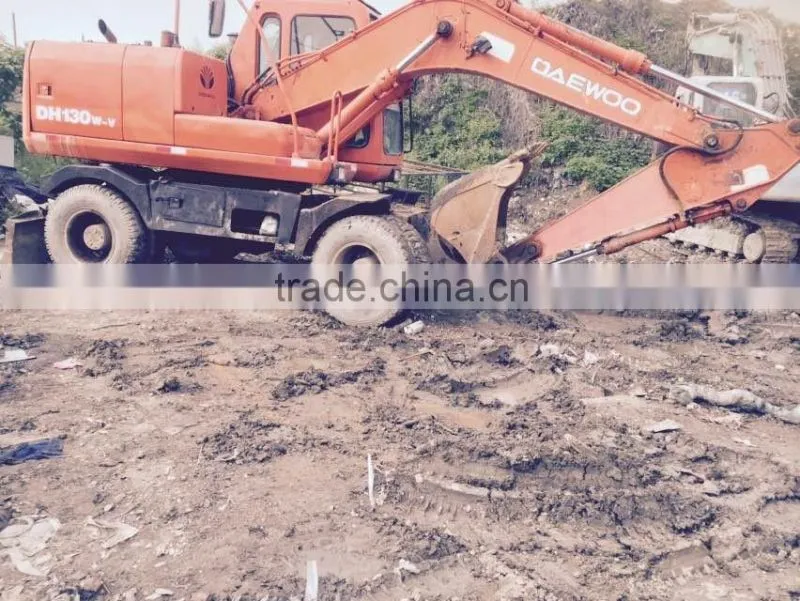Best condition DH130W-V used daewoo excavator, also DH150,DH140,DH220,DH225,DH300 avaliable