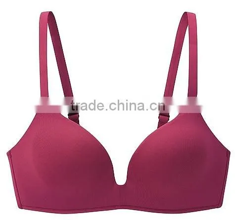 2014 new arrival ladies underwear seamless wireless soft comfortable bra