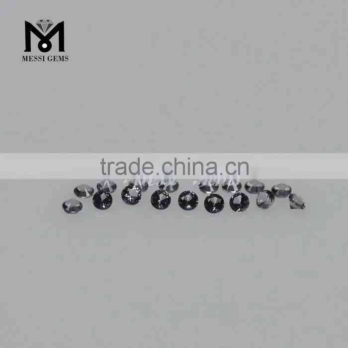 Low Price Faceted Small Size Gemstone Light Gray Round Nano