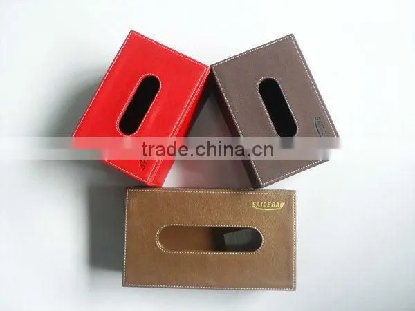 Personalized wedding leather pu napkins box napkins holder paper case