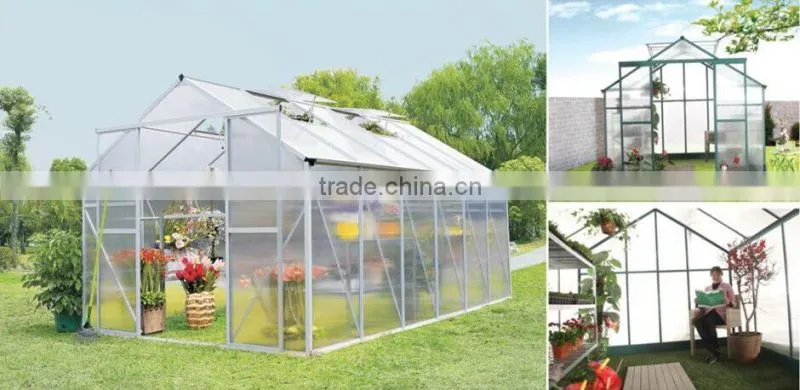 16*8 Do-it-Yourself Aluminum Walk-in Garden Greenhouse