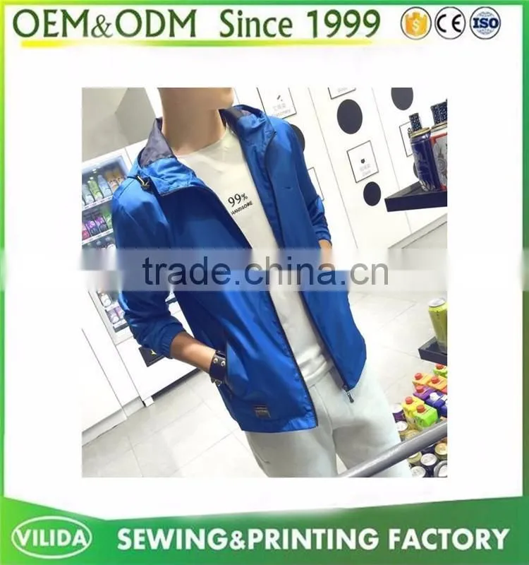 manufacture 2016 fashion windbreaker sports jacket custom running softshell jacket OEM