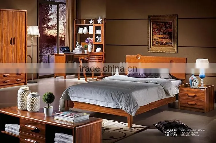 solid wood frame panel wood modern bedroom furniture sets