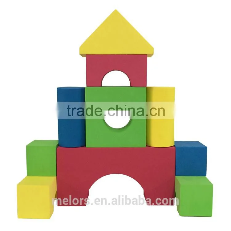 Melors EVA intelligence building blocks toys DIY Enlighten EVA Confirm to EN71 ASTM 100pcs colorful eva blocks toys