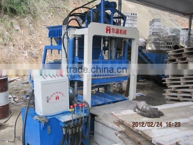 2013 the best price QT6-15 automatic manual hollow block making machine,concrete block factory for sale, fly ash brick machine