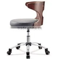 ROLLING ADJUSTABLE SWIVEL STOOL - BAR TABLE CHAIR W/WHEELS -MASSAGE/TATTOO- BLACK