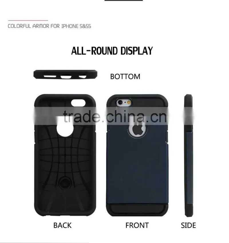 2015 New arrival Slim Colorful Armor mobile phone case for iphone 5,back cover for iphone 5s,for iphone 5s case