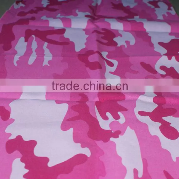 T/C65/35 21s*21s 100*50 pink fabric,camouflage printing