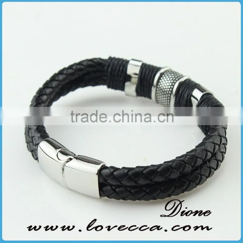 2016 wholesale fashion mens bulk stingray leather bracelet