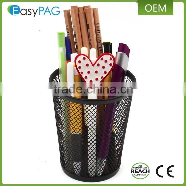 wholesale factory personalized metal mesh desktop pen holder