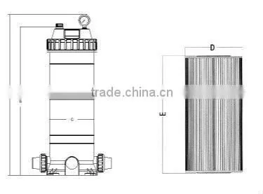 swimming pool water pump in pumpcartridge aquatic sand filter/paper pleated filter cartridge for pre-filtration