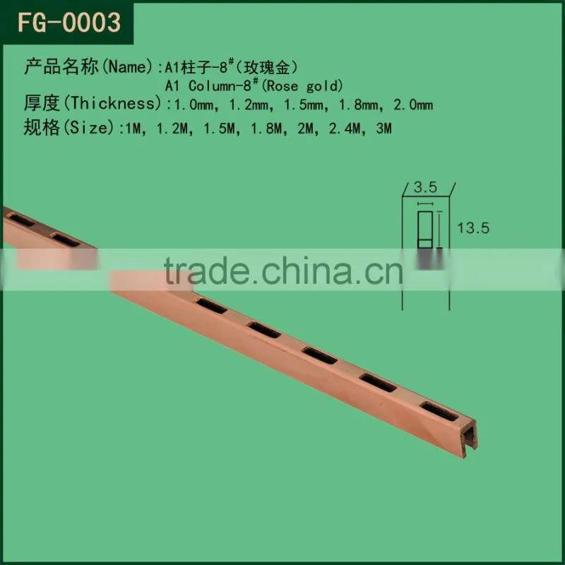 shop fitting and decorating Metal Tube Slotted Strut Channel
