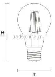 China Energy Saving Filament Photocell LED Bulb Light