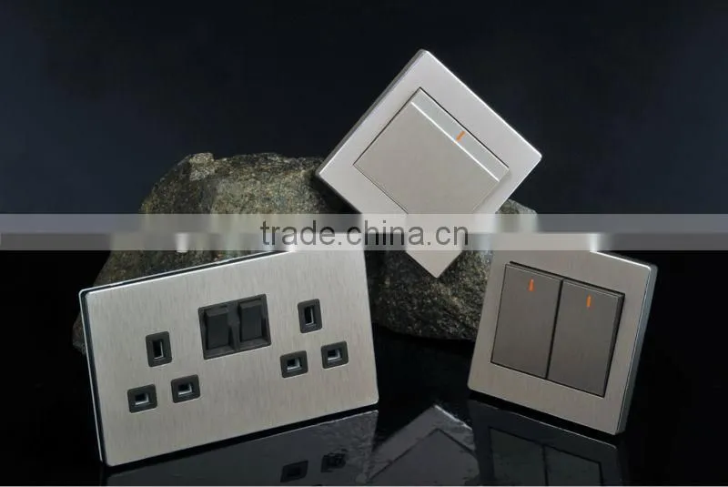 silver modern switch and socket