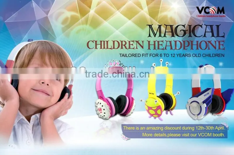 VCOM Professional Children Headphone in Earphone & Headphone Princess Style